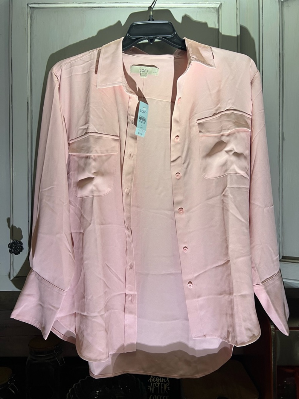 LOFT Blush Pink Women's Button-Up Top